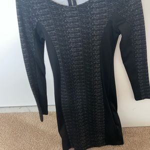 Black and grey mini dress